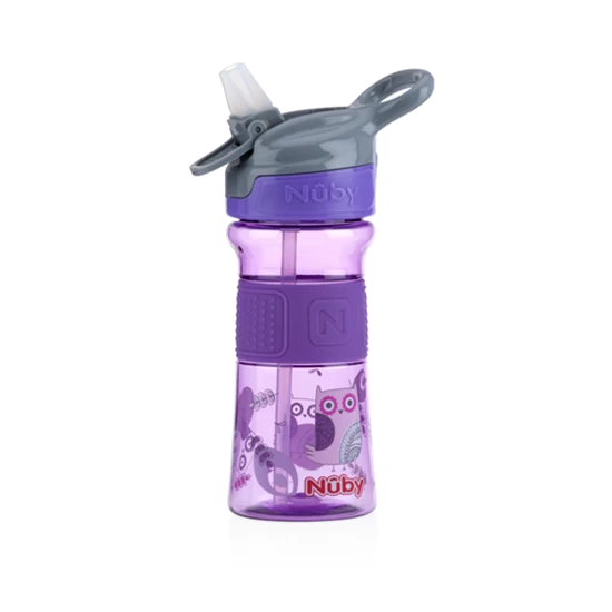 Nuby Flip-it™ 12oz/360ml Sports Bottle With Push Button (18M+) 5 Nuby Flip-it™ 12oz/360ml Sports Bottle With Push Button (18M+) - Image 3