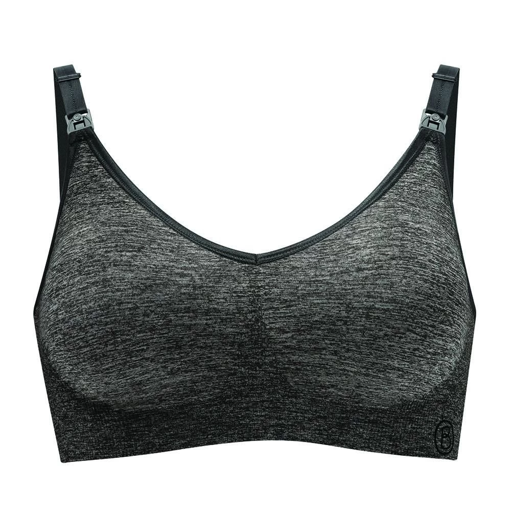 Bravado Body Silk Seamless Yoga Nursing Bra (Charcoal Heather) 3 Bravado Body Silk Seamless Yoga Nursing Bra (Charcoal Heather)