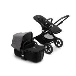 Bugaboo Fox 3 - The New And Improved Ultimate All Terrain Stroller -Baby Product 2306010061 fox3 black black grey melange combi 2 min