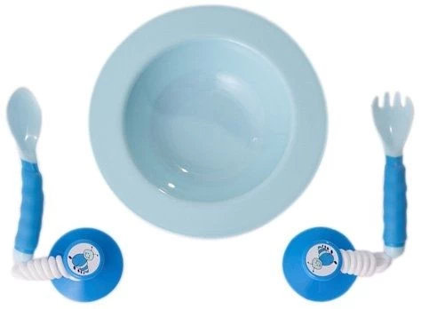 EZEE REACH Stay-Put Cutlery + Bowl - Blue Car 3 EZEE REACH Stay-Put Cutlery + Bowl - Blue Car