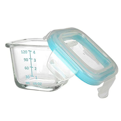 OXO Tot Glass Baby Blocks 4oz - Teal 4 OXO Tot Glass Baby Blocks 4oz - Teal - Image 2