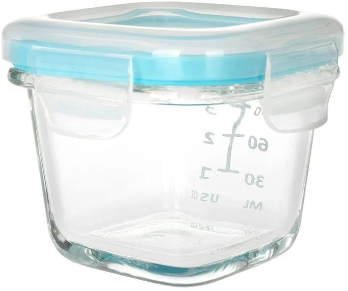 OXO Tot Glass Baby Blocks 4oz - Teal 5 OXO Tot Glass Baby Blocks 4oz - Teal - Image 3