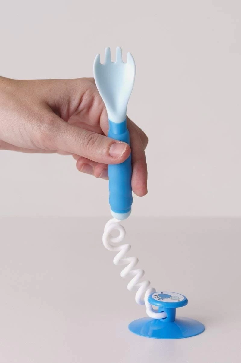 EZEE REACH Stay-Put Cutlery + Bowl - Blue Car 4 EZEE REACH Stay-Put Cutlery + Bowl - Blue Car - Image 2