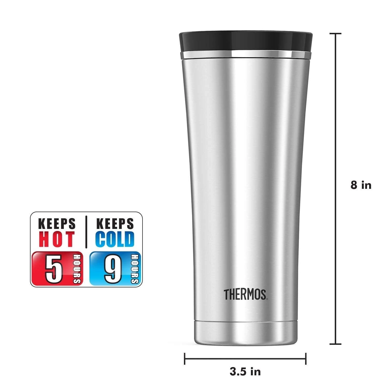 Thermos 16oz Vacuum Insulated Travel Tumblr 5 Thermos 16oz Vacuum Insulated Travel Tumblr - Image 3