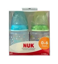 NUK Premium Choice+ Wide Neck PP Bottles 150ml (0-6months) [TWIN PACK] -Baby Product 7