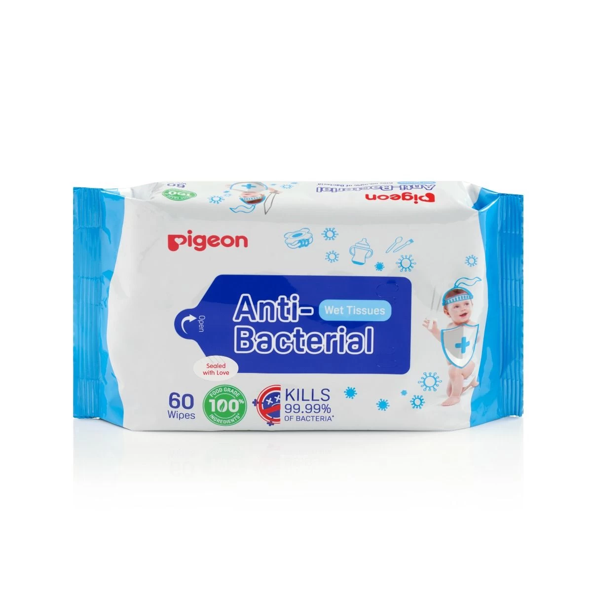 Pigeon Anti-Bacterial Wet Tissue Refill 60s X 5 4 Pigeon Anti-Bacterial Wet Tissue Refill 60s X 5 - Image 2