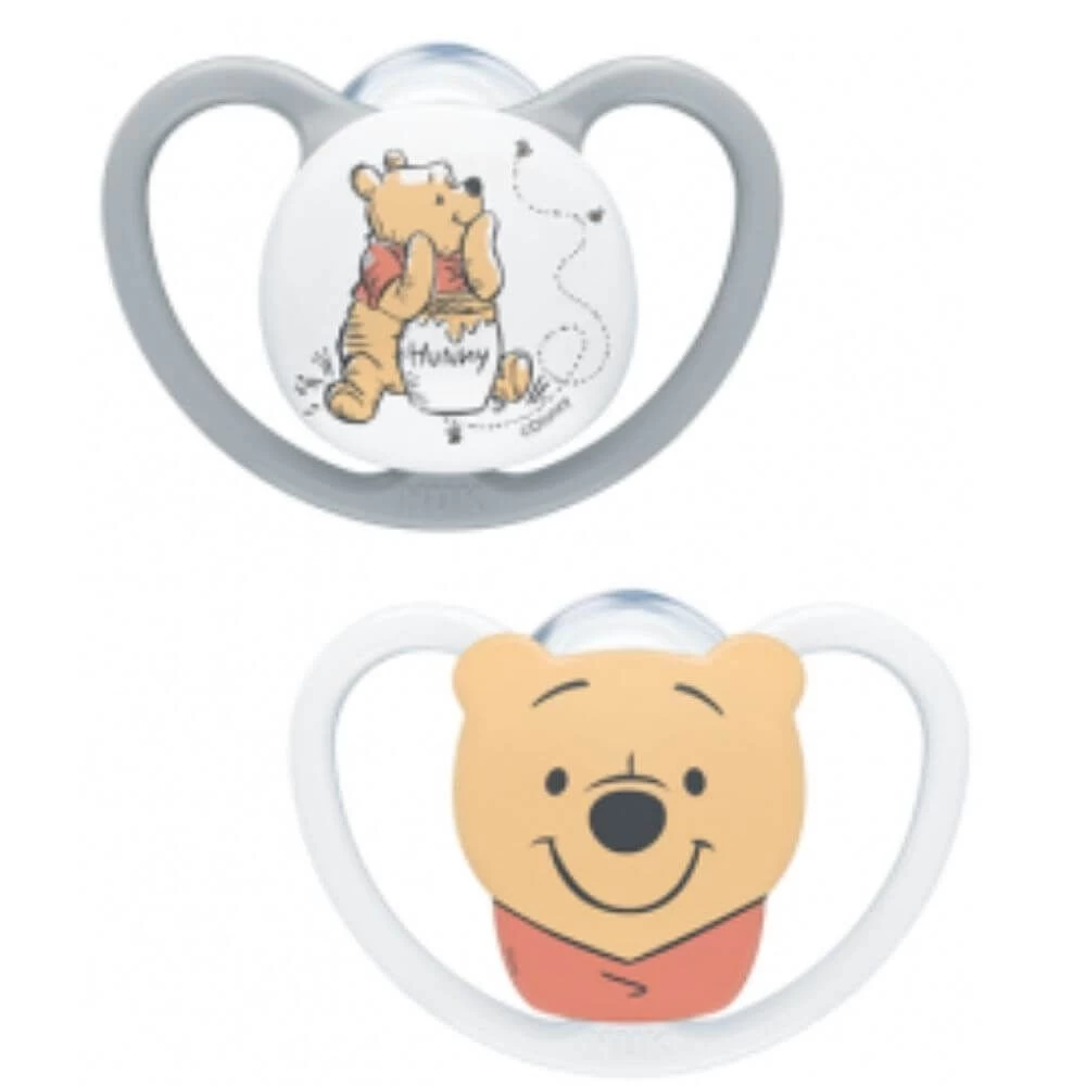 NUK Space Silicone Soother - Disney Winnie The Pooh (0-6M / 6-18M) 4 NUK Space Silicone Soother - Disney Winnie The Pooh (0-6M / 6-18M) - Image 2