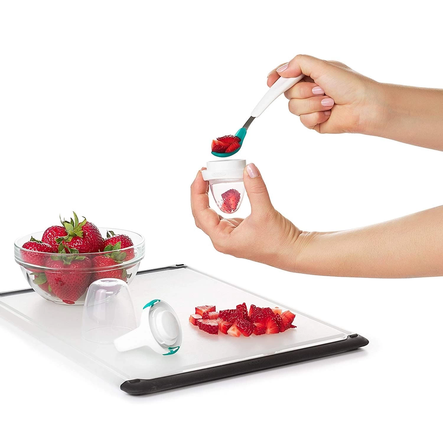 OXO TOT Silicone Self-Feeder (3 Colours) 8 OXO TOT Silicone Self-Feeder (3 Colours) - Image 6