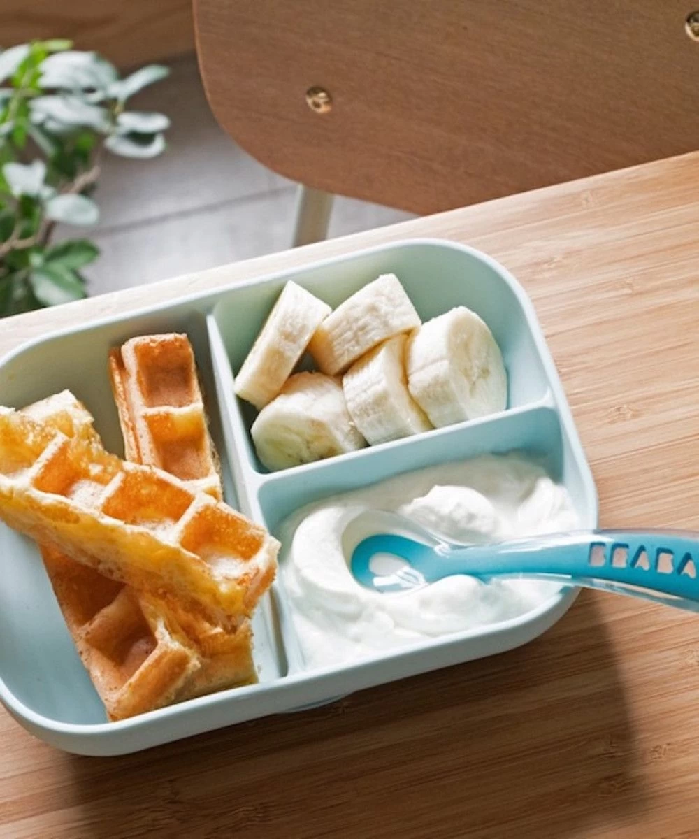 Beaba Silicone Divided Plate + 2nd Age Spoon (2 Colors) 8 Beaba Silicone Divided Plate + 2nd Age Spoon (2 Colors) - Image 6