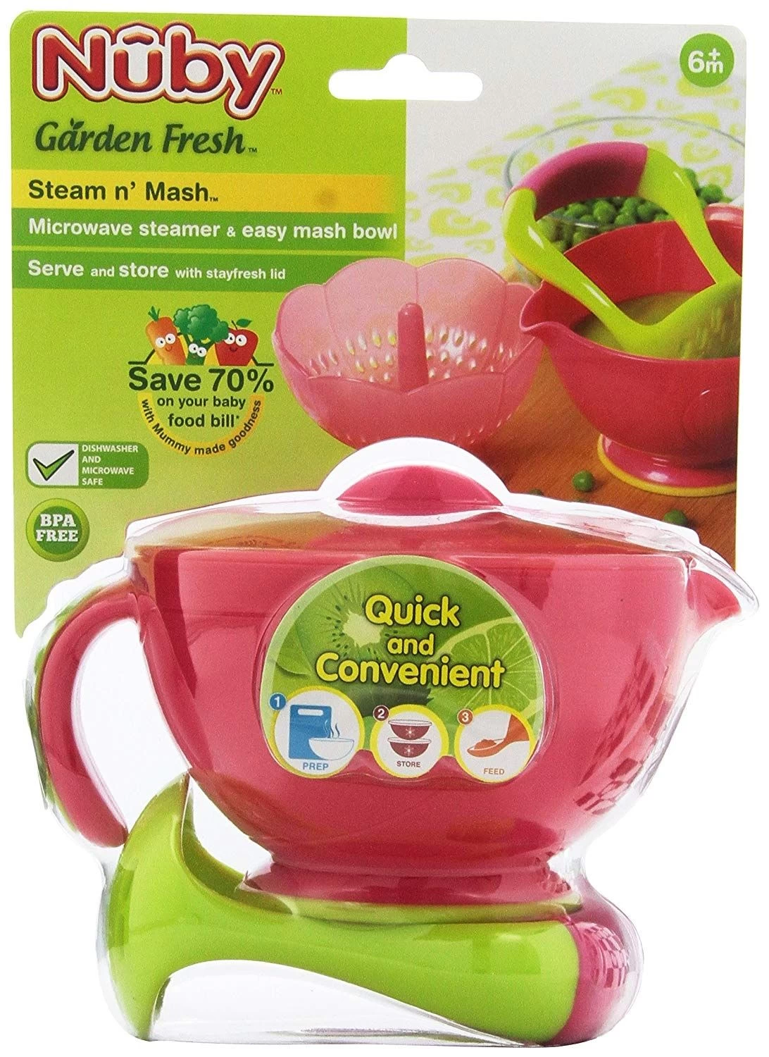 Nuby Steam N' Mash (3 Colours) 4 Nuby Steam N' Mash (3 Colours) - Image 2