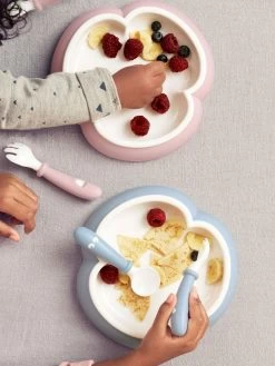 BabyBjorn Baby Plate, Spoon And Fork (2 Sets) [4 Colors] -Baby Product babybjorn baby plate spoon fork powder pink blue 3