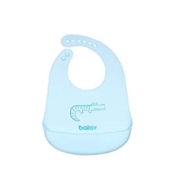 Bailey Baby Silicone Bib -Baby Product bailey baby silicone bib blue 2