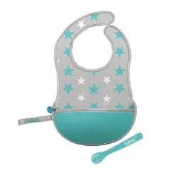 B.BOX Travel Bib + Silicone Spoon (3 Colours) -Baby Product bb594