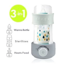Beaba BabyMilk Second : Bottle Warmer / Steamer / Sterilizer / Reheats Breast Milk -Baby Product beaba baby milk second grey 3