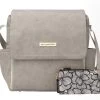 Petunia Pickle Bottom Boxy Backpack Grey Leatherette (New!)