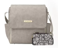 Petunia Pickle Bottom Boxy Backpack Grey Leatherette (New!)