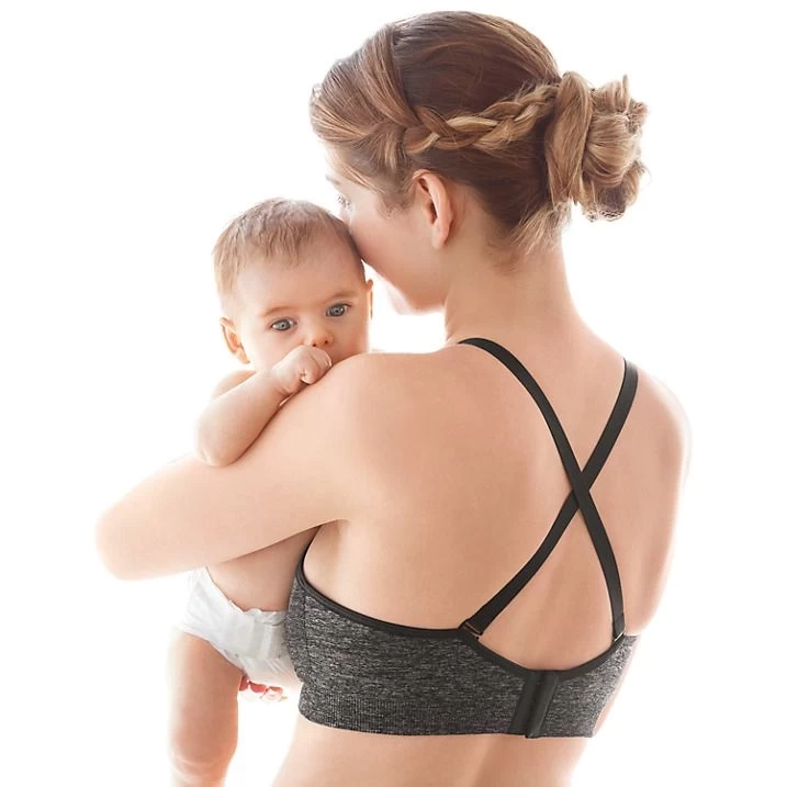 Bravado Body Silk Seamless Yoga Nursing Bra (Charcoal Heather) 7 Bravado Body Silk Seamless Yoga Nursing Bra (Charcoal Heather) - Image 5