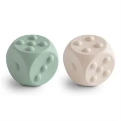 Mushie Dice Press Toy 2-pack (4 Colors) -Baby Product cambridge blueshifting sand dice press toy 2pack