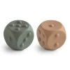 Mushie Dice Press Toy 2-pack (4 Colors) -Baby Product dried thymenatural dice press toy 2pack 1