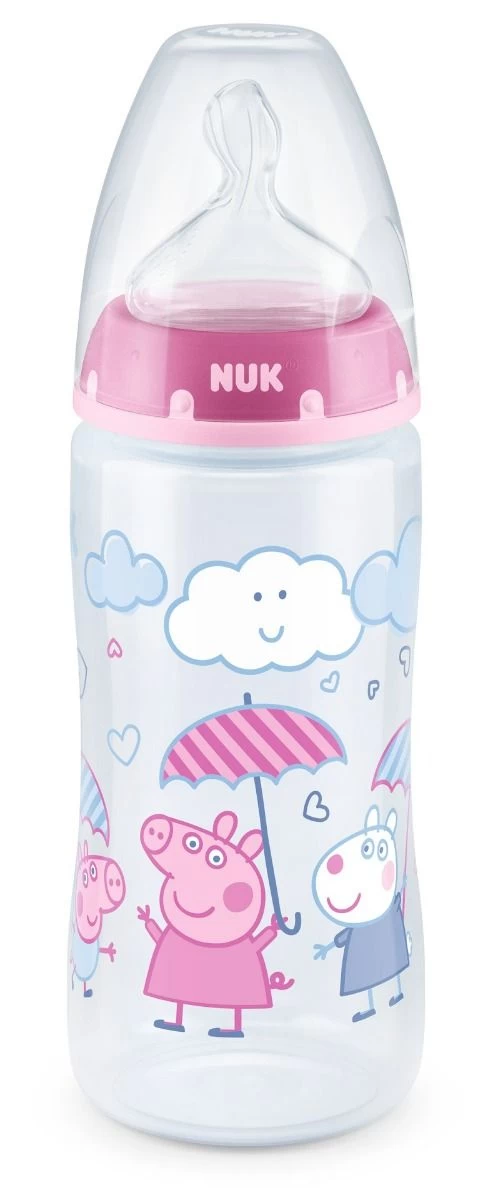 NUK Peppa Pig Premium Choice PP Bottle With Silicone Teat And Temperature Control 300ml (0-6 / 6-18 Months) 3 NUK Peppa Pig Premium Choice PP Bottle With Silicone Teat And Temperature Control 300ml (0-6 / 6-18 Months)