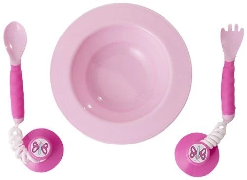 EZEE REACH Stay-Put Cutlery + Bowl - Pink Fairy 3 EZEE REACH Stay-Put Cutlery + Bowl - Pink Fairy