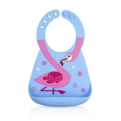 Nuby 3D Silicone Bibs (10 Designs) -Baby Product flamingo 2