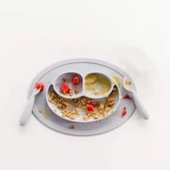 Ezpz Mini Feeding Set For 12 Months+ (8 Colors) Includes Mini Mat, Mini Fork And Mini Spoon -Baby Product hylah hedgepeth photography d73a4978 edit yes