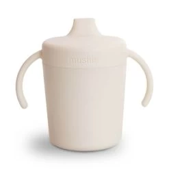 Mushie Trainer Sippy Cup (5 Colors) -Baby Product ivory trainer sippy cup 2 1