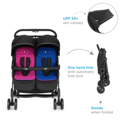 Joie Aire Twin Stroller With Rain Cover (0 Months - 3 Years) -Baby Product jf3 image 550x550 1