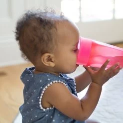 Dr. Brown’s Cheers 360 Spoutless Training Cup (9m+) Pink/Turquoise -Baby Product lifestyle cheers360 cup 10oz pink o16a9895