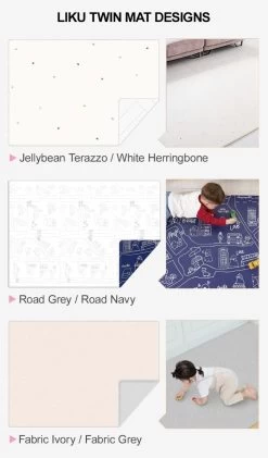 LIKU Twin Mat - Double-Sided Reversible Playmat 1400x2100x13mm -Baby Product liku mat long description 8
