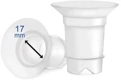 Maymom Silicone Inserts For Medela/Maymom/Spectra/Ameda Breastshields, 2pcs Each (2 Sizes) -Baby Product maymom 17mm