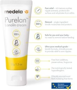 Medela Purelan 100% Lanolin - 37g -Baby Product medela new purelan lnaolin cream 37gm 1