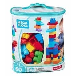 Fisher Price Mega Bloks Big Building Bag 60pcs Bag (2 Colours) -Baby Product mega bloks big building bag 60pcs bag 1