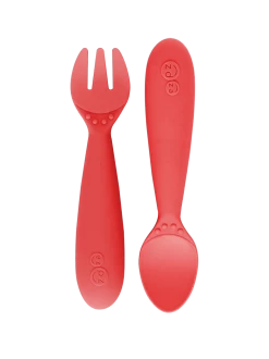 EZPZ Mini Utensils (8 Colors) -Baby Product mini utensils coral clean 1