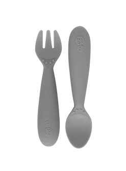 EZPZ Mini Utensils (8 Colors) -Baby Product mini utensils gray clean 1