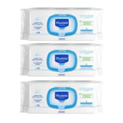 Mustela Cleaning Wipes 70s Triple Pack Expiry Feb 2022