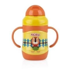 Nuby Stainless Steel Clik-it™ Flip-it™ No-spill Fat Straw Bottle -Baby Product nb10222 oy 1 364 1024x1024