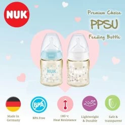 NUK Premium Choice+ PPSU Feeding Bottle TWIN PACK (2 X 150ml) -Baby Product nuk premium choice 150ml ppsu bottle twin pack