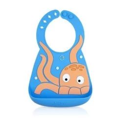 Nuby 3D Silicone Bibs (10 Designs) -Baby Product octopus