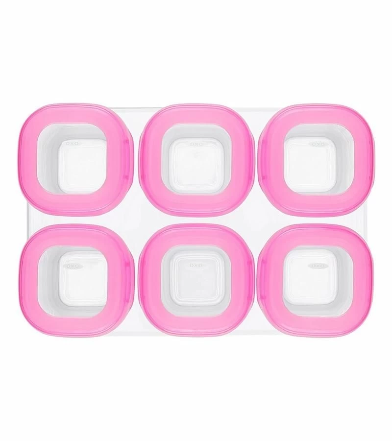 Oxo Tot Baby Blocks Freezer™ Storage Container Set 2Oz X 6 (60ml) - Pink 5 Oxo Tot Baby Blocks Freezer™ Storage Container Set 2Oz X 6 (60ml) - Pink - Image 3