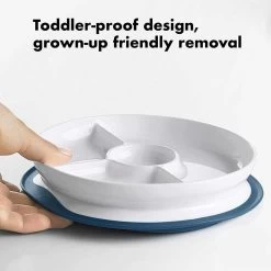 Oxo Tot Stick & Stay Suction Divided Plate -Baby Product oxo tot stick stay suction divided plate navy 2