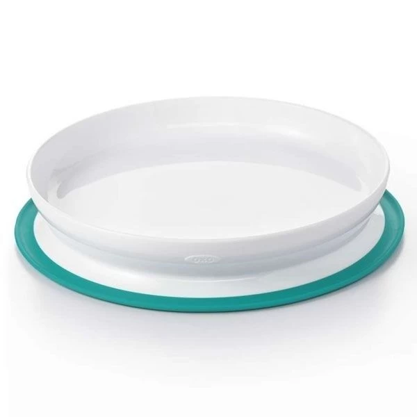 Oxo Tot Stick And Stay Suction Feeding Plate - Teal 3 Oxo Tot Stick And Stay Suction Feeding Plate - Teal