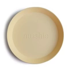 Mushie Dinner Round Plate (3 Colors) -Baby Product paledaffodil round plate single edit