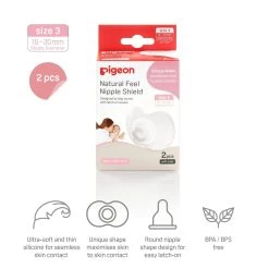 Pigeon Natural Feel Nipple Shield (2 Sizes) -Baby Product pigeon natural feel nipple shield m 16 20mm