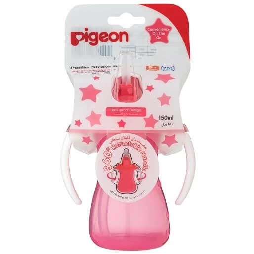 Pigeon Petite Straw Bottle (Pink) 4 Pigeon Petite Straw Bottle (Pink) - Image 2