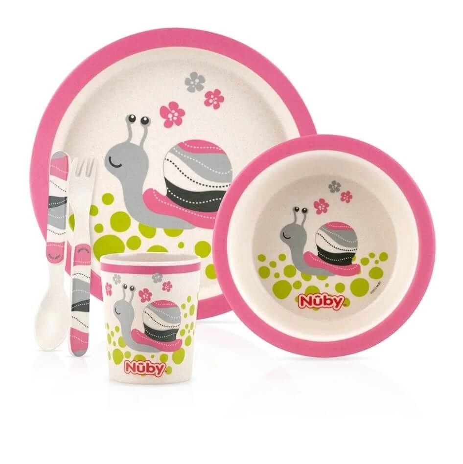 Nuby Printed Bamboo Feeding Set (4 Colours) 5 Nuby Printed Bamboo Feeding Set (4 Colours) - Image 3