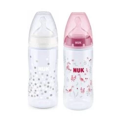 NUK Premium Choice+ Wide Neck PP Bottles 300ml (0-6months) [TWIN PACK] -Baby Product premium choice pp bottles twin pack 300ml pink white