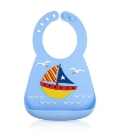 Nuby 3D Silicone Bibs (10 Designs) -Baby Product sailboat