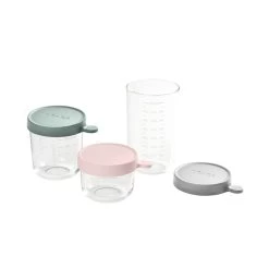 Beaba Set Of 3 Superior Glass Portion 150ml & 250ml & 400ml ( 2 Colours ) -Baby Product set of 3 004